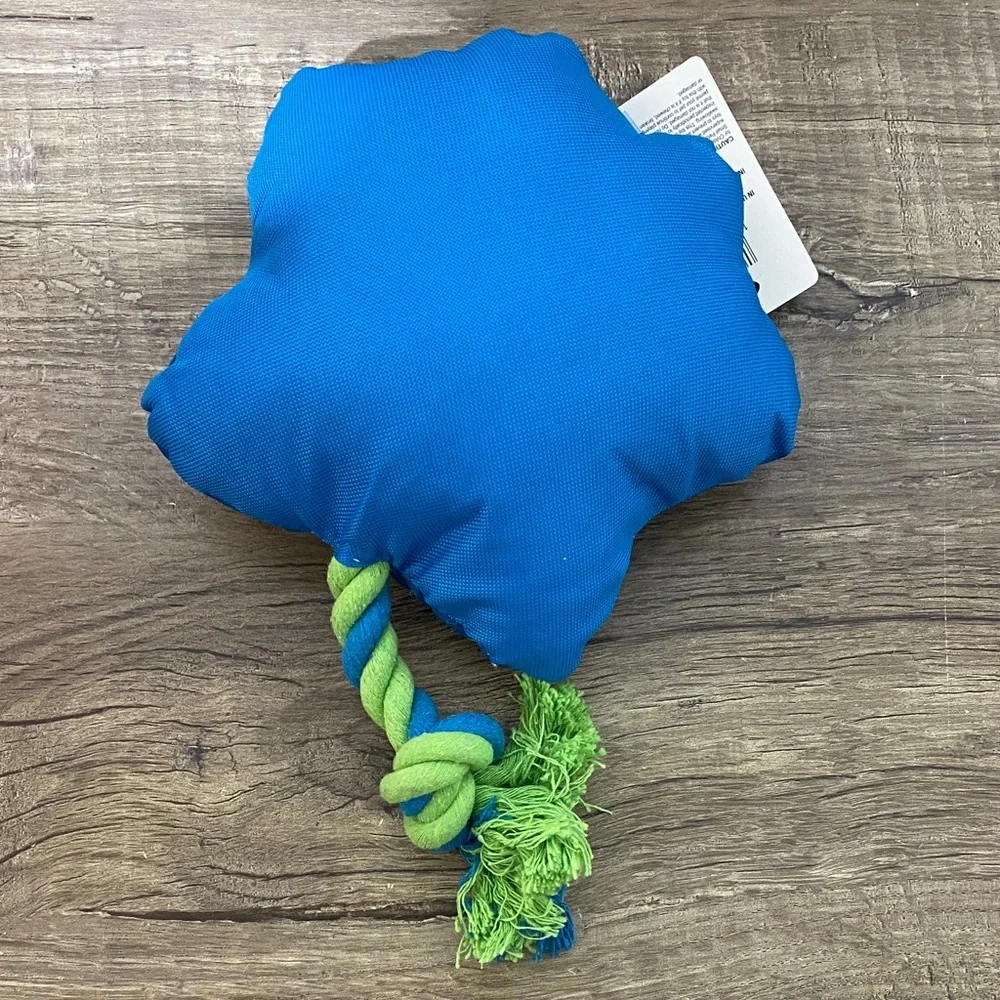 Blue and Green Star-Shaped Dog Toy